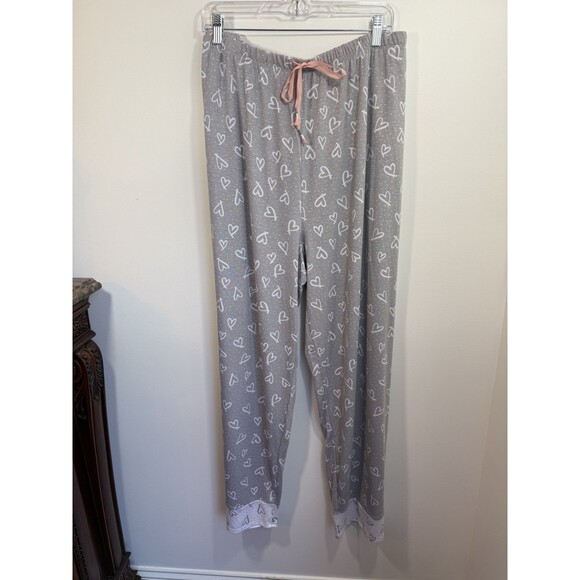 Cuddl Duds 2-Piece Classic Jersey Notch Collar Novelty Pajama Set 3XL Gray White - Picture 2 of 16